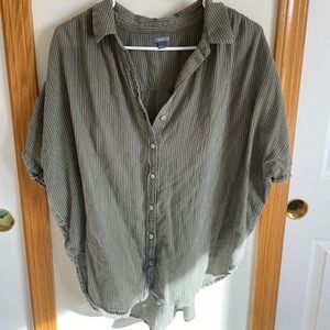 Aerie Oversized M Beachy collared shirt